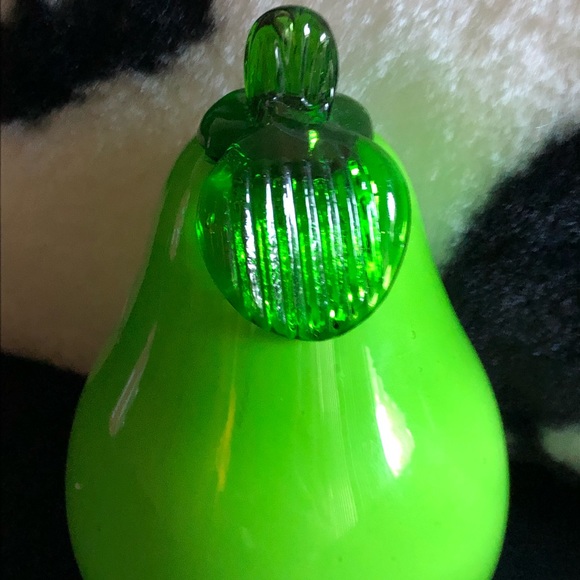 Other - Vintage murano green glass pear